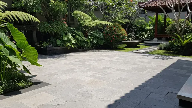 Material Lantai Halaman yang Tidak Menyimpan Panas (AI Generated)