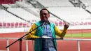 Ketua PSSI Mochamad Iriawan menyampaikan sambutan saat Hitung Mundur 100 Hari Menuju Piala Dunia U-20 di Stadion Utama Gelora Bung Karno, Jakarta, Kamis (9/2/2022). Piala Dunia U-20 2023 akan digelar di Indonesia mulai 20 Mei hingga 11 Juni mendatang di Stadion Utama Gelora Bung Karno. (Liputan6.com/Johan Tallo)