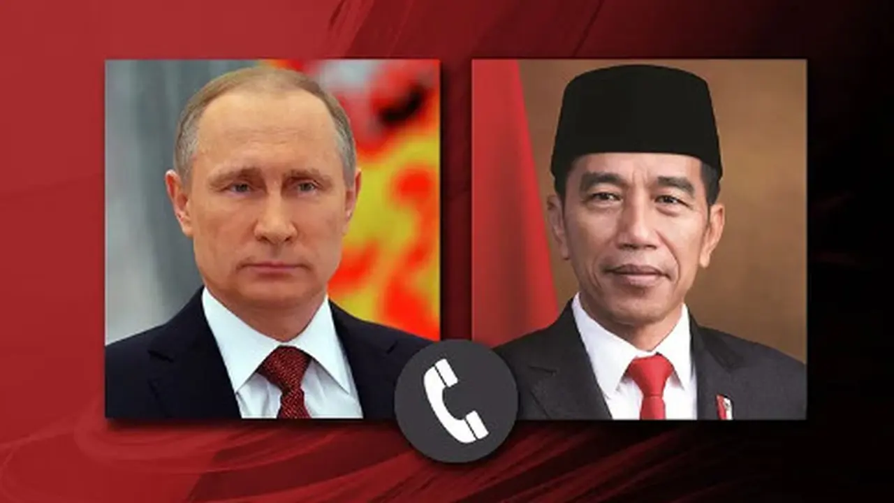 Presiden Rusia Vladimir Putin menelepon Presiden Indonesia Jokowi untuk mengucapkan selamat HUT ke-77 RI. (Instagram rusemb_indonesia)
