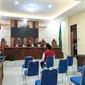 Andri Gustami saat menjalani sidang dengan agenda pembacaan tuntutan di PN Tanjung Karang Bandar Lampung. Foto : (Liputan6.com/Ardi)