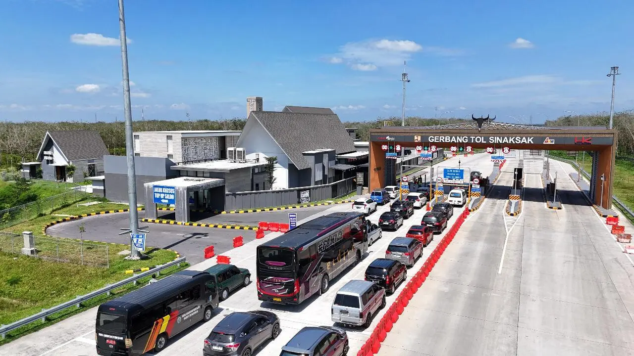 PT Hutama Karya menyampaikan jumlah kendaraan yang menikmati diskon tarif tol di ruas Tol Trans Sumatera. (Foto: Hutama Karya)
