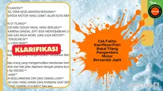 Cek Fakta: Klarifikasi Polri Bakal Tilang Rp 250 Ribu Pengendara Motor Bersandal Jepit