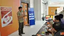 Peserta audisi presenter memperlihatkan kemampuan dalam ajang SCTV Goes to Campus di Kampus Fisipol Universitas Gajahmada, Yogyakarta (15/3).(Foto:Achmad Nur)
