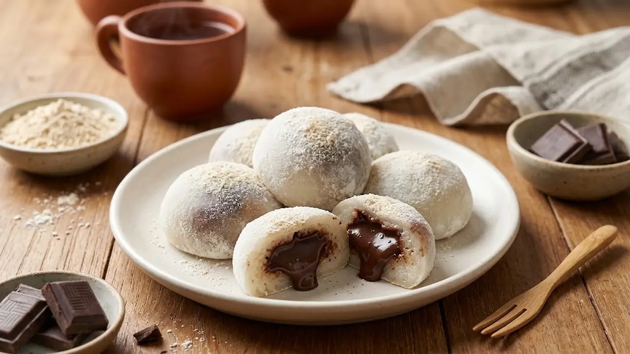Resep Mochi Tepung Ketan Isi Cokelat yang Dibuat Tanpa Oven/AI Generated