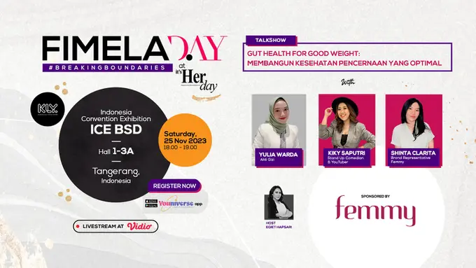 Bincang Tentang Menjaga Kesehatan dan Berat Badan Ideal Bersama Kiky Saputri di Fimela Day 2023