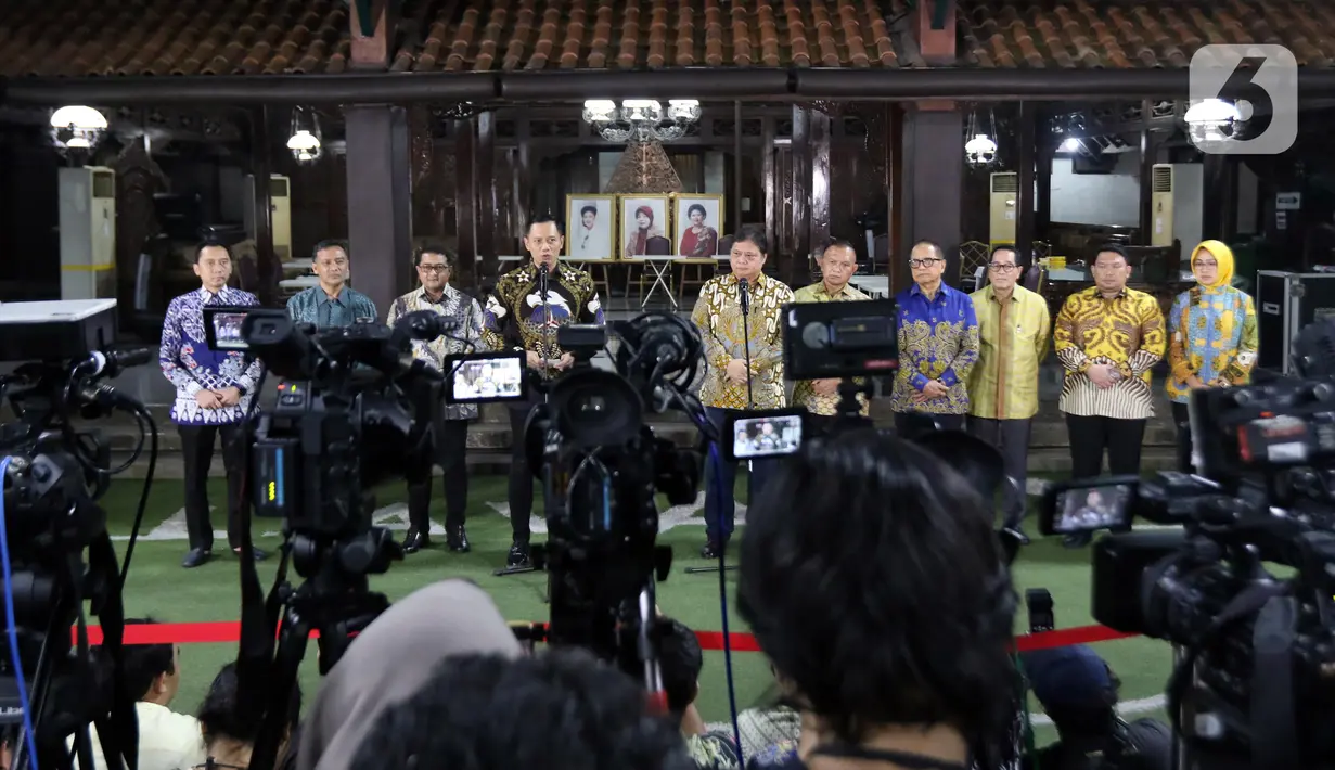 Isu terkait pemilihan dengan sistem proporsional terbuka atau tertutup juga disinggung kedua pemimpin partai tersebut. (Liputan6.com/Helmi Fithriansyah)