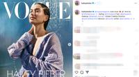 Hailey Bieber jadi sambul majalah Vogue edisi Juni 2025. (dok. Instagram @haileybieber/https://www.instagram.com/p/DJ4VnLzJIwj/)