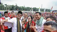 Ketua Umum PDIP Megawati Soekarnoputri menghadiri kampanye akbar di Pilgub Sumatera Utara, Djoss di Stadion Baharoeddin Siregar. (istimewa)