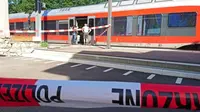 Serangan pria berpisau di kereta Swiss. (AFP)