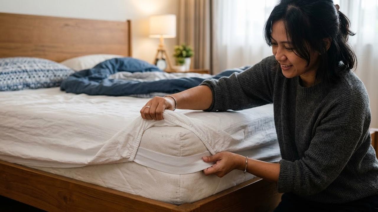 merapikan tempat tidur