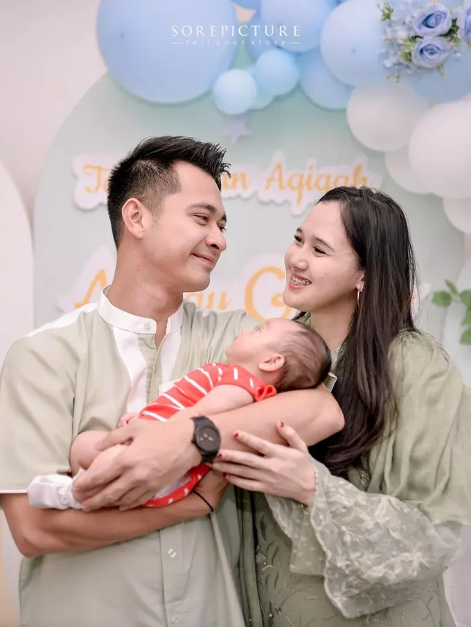 Eza Gionino gelar aqiqah untuk anak bungsunya (Instagram/ezagi/ma_coritha)