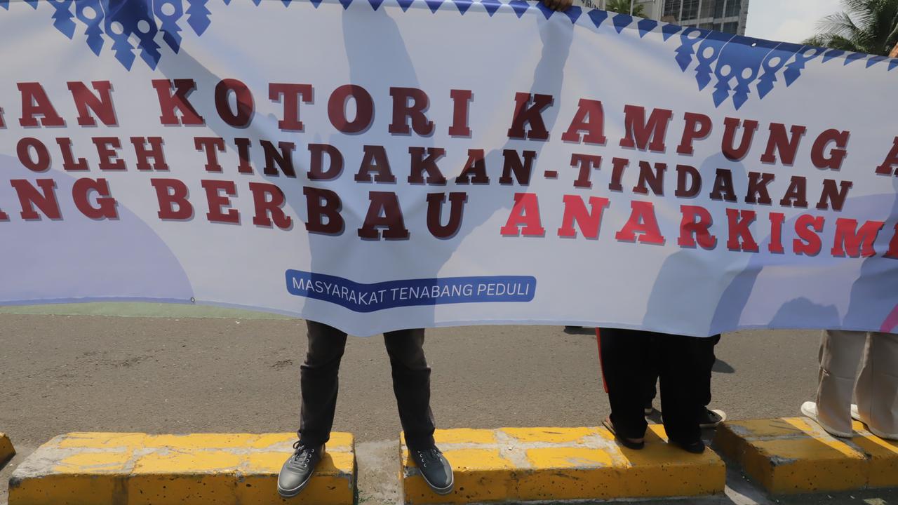 FOTO: Warga Tanah Abang Gelar Deklarasi Damai, Tegaskan Tolak Anarkisme di Jakarta