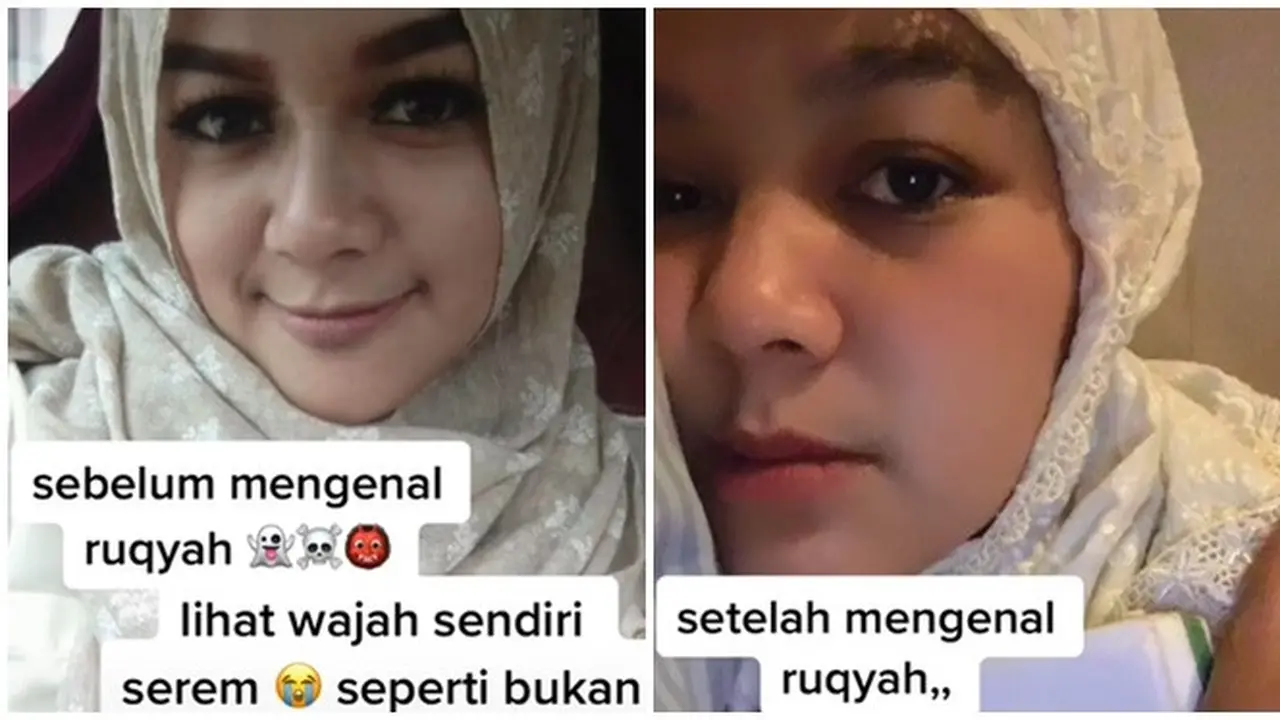 Viral Perubahan Wajah Wanita Sebelum dan Sesudah Ruqyah Ini Bikin Takjub