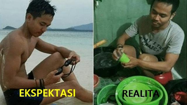 6 Meme Ekspektasi Vs Realita saat Liburan Ini Bikin Ngelus Dada