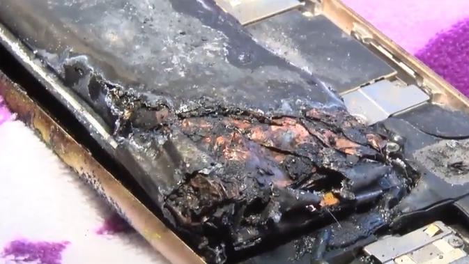 Sebuah iPhone 6 terbakar di tangan anak berusia 11 tahun (Foto: Softpedia)