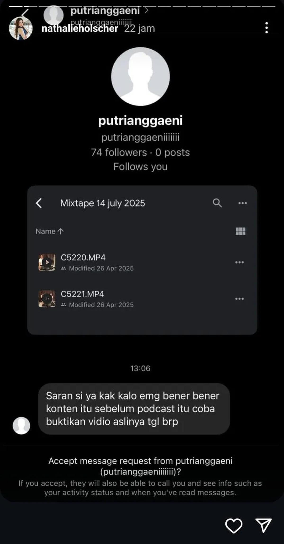 Nathalie Holscher Klarifikasi Usai Dituding Sindir Erika Carlina