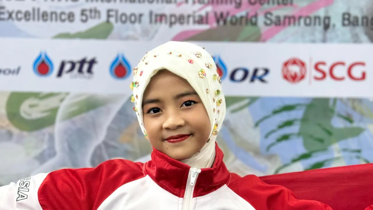 Mikaila Kaia Fathima tampil dalam gelaran Thailand Open Figure Skating Trophy 2024 (Istimewa)
