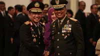 Panglima TNI Gatot Nurmantyo dan Kapolri Tito Karnavian (Liputan6.com/ Faizal Fanani)