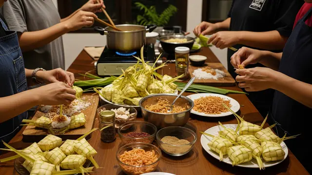 Membuat Ketupat Ebi Pontianak