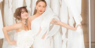 Untuk pesta ulang tahun Rachel Vennya, Fuji An kembali tampil menawan dengan gaya andalannya. [@fuji_an/@rachelvennya].