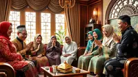 tradisi lebaran syawalan ©Ilustrasi dibuat AI
