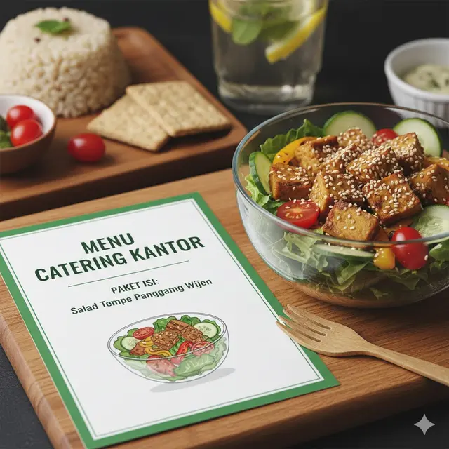 Salad Tempe Panggang Wijen (Gemini AI)
