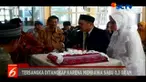 Sempat batal nikah karena lebih dulu ditangkap atas kasus penggunaan narkoba jenis sabu, pemuda warga Sawahan Surabaya, akhirnya melangsungkan prosesi sakral pernikahan dengan sang kekasih di kantor polisi, Mapolres Pelabuhan Tanjung Perak Surabaya.