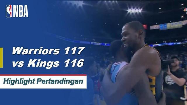 Kevin Durant memimpin Warriors meraih kemenangan atas Kings dengan 44 poin yang menunjukkan kemenangan.