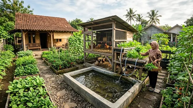 Inspirasi Integrated Farming dengan Ayam, Lele, dan Sayuran