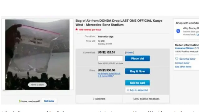 Fantastis, Kantong Plastik Isi Udara dari Konser Kanye West Terjual Rp 110 Juta
