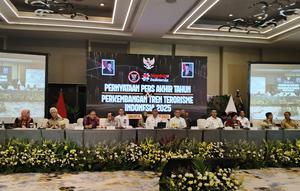 Badan Nasional Penanggulangan Terorisme (BNPT) mencatat adanya pergeseran pola ancaman terorisme di Indonesia sepanjang 2025. (Liputan6.com/Muhammad Radityo Priyasmoro)