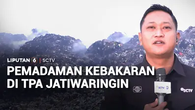 Kita pantau kondisi terkini pemadaman kebakaran di TPA Jatiwairingin, Tangerang, ada rekan kami Aditya Eko di sana.