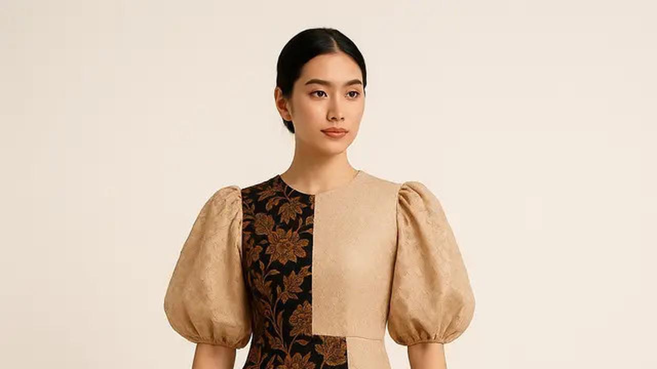 7 Dress Batik Kombinasi Brokat Belah Samping Terbaru 2025 dengan Sentuhan Modern Elegan