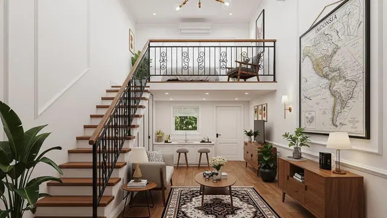 8 Ide Desain Interior Rumah Mezzanine yang Terbuka dan Luas untuk Pemanfaatan Ruang yang Efisien