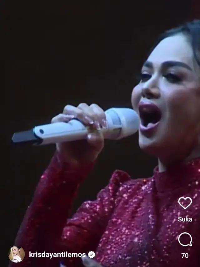 Potret Krisdayanti di acara HUT ke-50 PDIP (Foto: instagram krisdayantilemos)