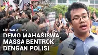 Bentrok Polisi dan Mahasiswa Warnai Demo Malam Hari di Jakarta