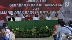 Tokoh lintas agama Ahmad Syafii Maarif memberikan keterangan dalam rangka kegiatan Doa dan Ikrar Anak Bangsa untuk Indonesia, di Jakarta, Kamis (28/2). Kegiatan tersebut akan digelar pada 24 Maret 2019 di Monas. (Merdeka.com/Iqbal S. Nugroho)