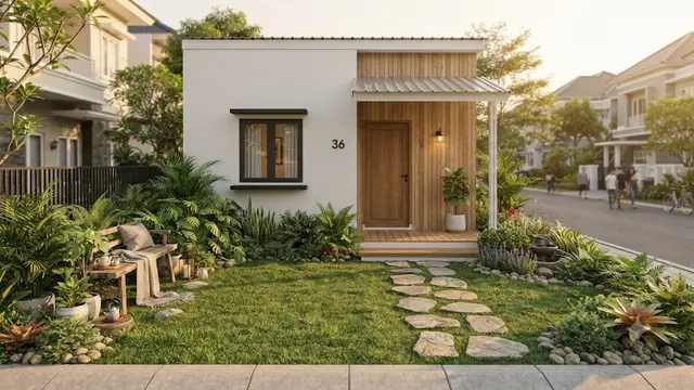 Desain Taman Kecil untuk Slow Living di Rumah Type 36