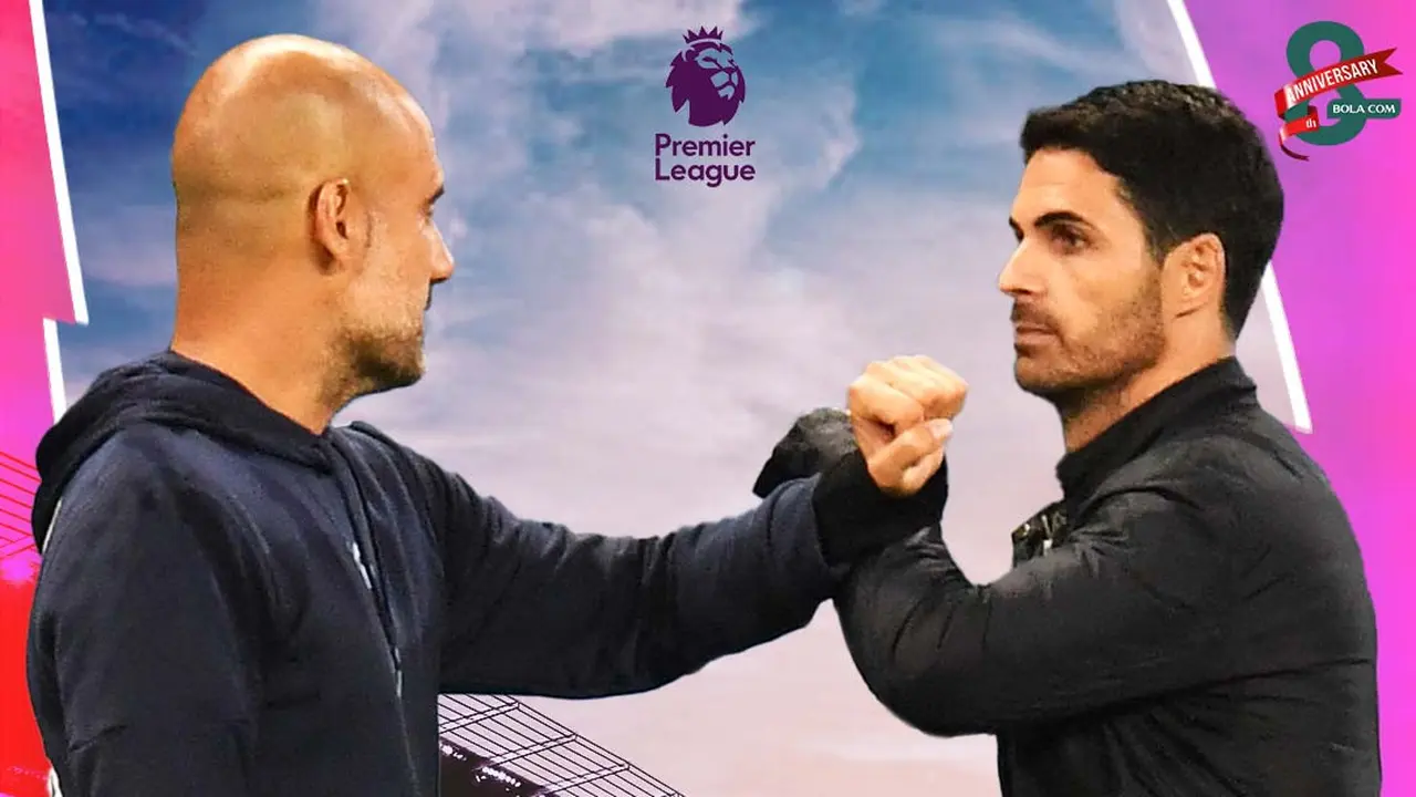 Ilustrasi - Pep Guardiola Vs Mikel Arteta