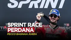 Berita video highlights sprint race perdana yang digelar di MotoGP, di mana Pecco Bagnaia menjadi juara, Sabtu (25/3/2023).