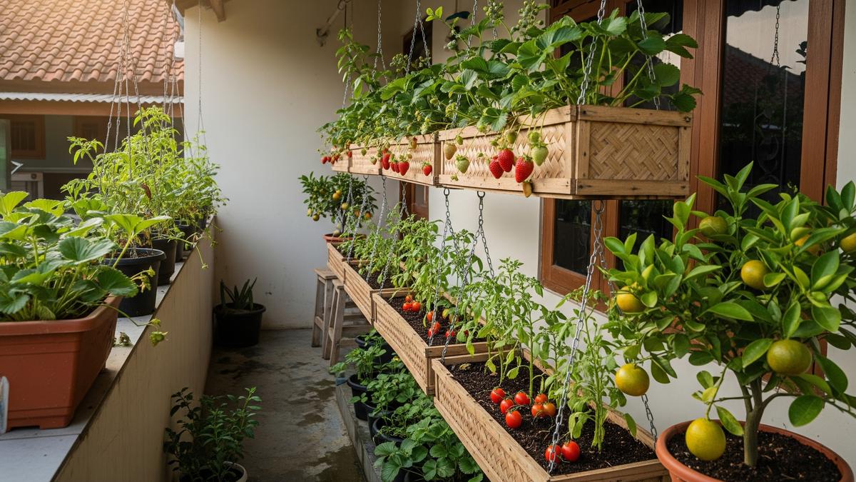 9 Inspirasi Edible Garden Buah Mini di Teras Sempit, Lahan Terbatas Jadi Kebun Produktif