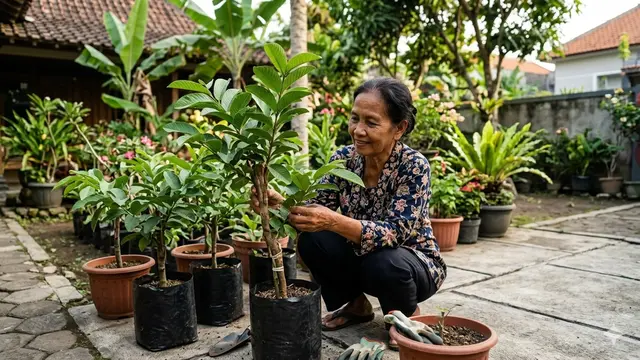Cara Menanam Jambu Kristal di Pot (Foto: Gemini AI)