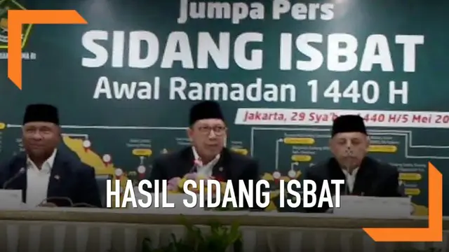 VIDEO: Pemerintah Tetapkan Awal Ramadan Senin 6 Mei 2019