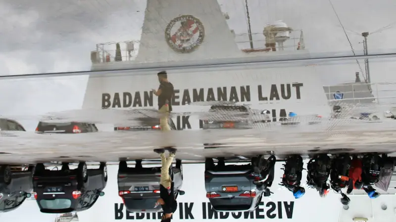 Kepala Bakamla Laksamana Muda (Laksda) Hadi Pranoto di Batam sebut tak ada interpensi asing soal penangkapan kapal tanker Iran dan Panama (Ajang Nurdin)