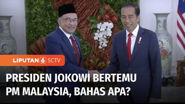 Presiden Jokowi menggelar pertemuan dengan Perdana Menteri Malaysia, Anwar Ibrahim di Istana Kepresidenan di Bogor, Jawa Barat. Dalam pertemuan ini kedua pemimpin negara membahas kerjasama bilateral di sektor ekonomi, investasi dan ketenagakerjaan.