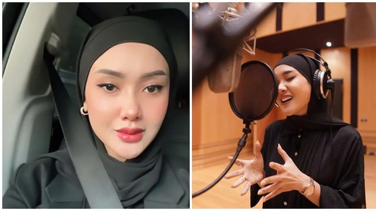 6 Potret Cita Citata Tampil Berhijab saat Rekaman Lagu, Banjir Pujian