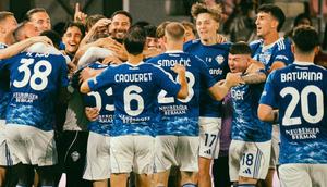 Como 1907 setelah memastikant tiket ke Liga Champions 2026/2027. (Dok. X @Como_1907)