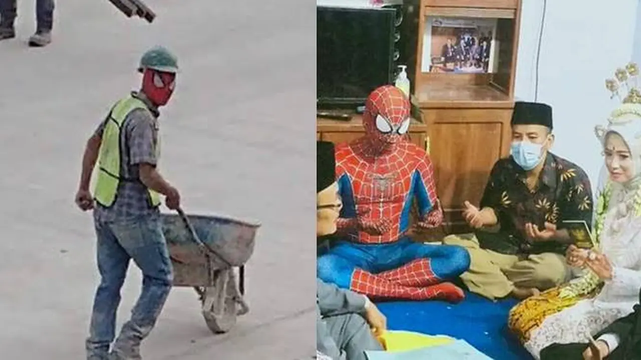 7 Potret Absurd Orang Pakai Kostum Spider-Man Ini Bikin Orang Heran