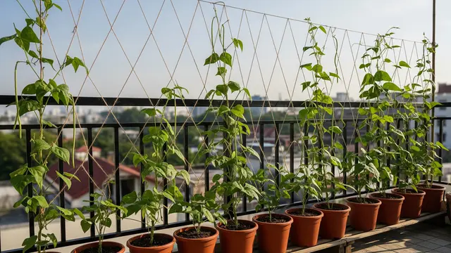 9 Model Kebun Kacang Panjang di Balkon Lantai 2, Subur dan Berbuah Lebat