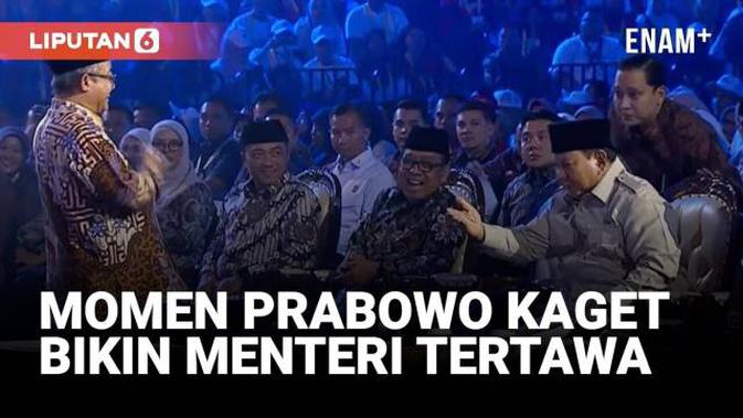 Prabowo Kaget Tak Sadar Ada Mu'ti di Depan Menunggu, Bikin Menteri-Menteri Sampai Tertawa